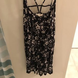 Black floral print AE romper